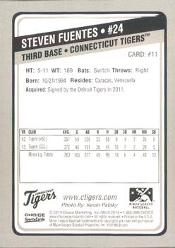 2014 Choice Connecticut Tigers #11 Steven Fuentes Back