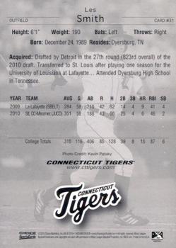 2010 Choice Connecticut Tigers #31 Les Smith Back