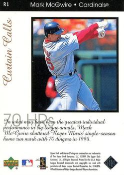 1999 Upper Deck Ovation - Curtain Calls Baseball - Gallery