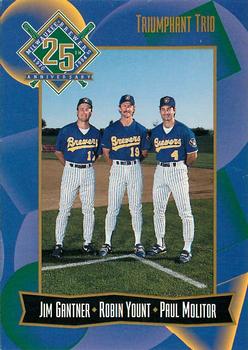 1994 Sentry Milwaukee Brewers #NNO Paul Molitor / Robin Yount / Jim Gantner Front