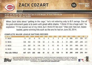 2015 Topps Update - Throwback Variations #301 Zack Cozart Back