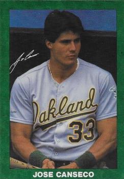 1990 Oakland Athletics Green Border (unlicensed) #NNO Jose Canseco Front
