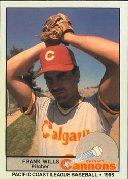 1985 Cramer Calgary Cannons #85 Frank Wills Front