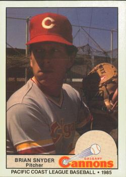 1985 Cramer Calgary Cannons #92 Brian Snyder Front