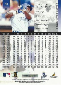 1998 Pinnacle #48 Chili Davis Back