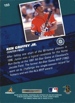 1998 Pinnacle #193 Ken Griffey Jr. Back