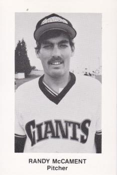 1985 Pacific Everett Giants II #NNO Randy McCament Front