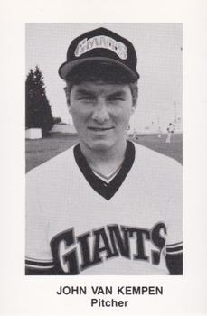 1985 Pacific Everett Giants II #NNO John Vankempen Front