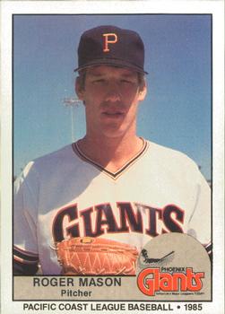 1985 Cramer Phoenix Giants #190 Roger Mason Front