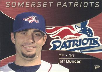 2008 MultiAd Somerset Patriots #13 Jeff Duncan Front