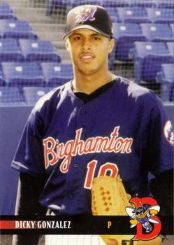 2000 Blueline Q-Cards Binghamton Mets #17 Dicky Gonzalez Front