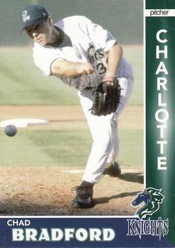 2000 Blueline Q-Cards Charlotte Knights #2 Chad Bradford Front