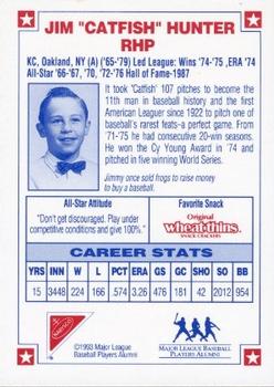 1993 Nabisco All-Star Autographs #NNO Catfish Hunter Back