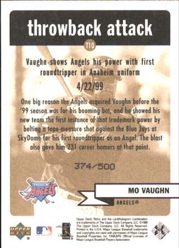 1999 Upper Deck Retro - Throwback Attack Level 2 #T10 Mo Vaughn  Back