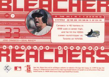 1999 Upper Deck Ultimate Victory - Bleacher Reachers #BR7 Jose Canseco  Back