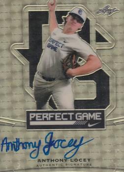 2015 Leaf Metal Draft - Perfect Game Metal Autographs Gold #BA-AL1 Anthony Locey Front