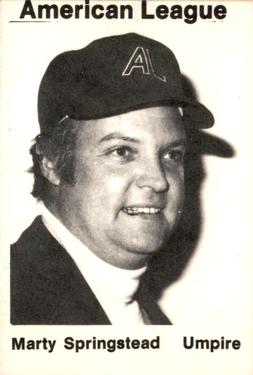 1977 TCMA Umpires #NNO Marty Springstead Front
