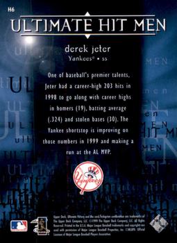 1999 Upper Deck Ultimate Victory - Ultimate Hit Men #H6 Derek Jeter  Back