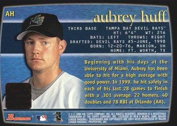 2000 Bowman - Autographs #AH Aubrey Huff Back