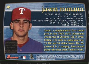 2000 Bowman - Autographs #JR Jason Romano Back