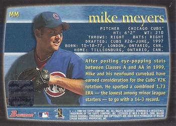 2000 Bowman - Autographs #MM Mike Meyers Back