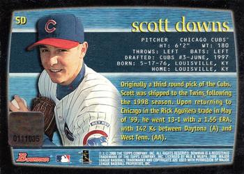 2000 Bowman - Autographs #SD Scott Downs Back