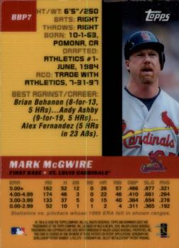 2000 Bowman - Bowman's Best Previews #BBP7 Mark McGwire  Back
