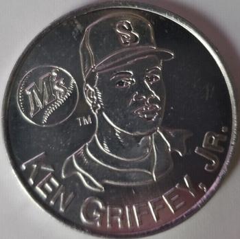 1991 Kenner Starting Lineup Cards - Collector Coins #NNO Ken Griffey, Jr. Front