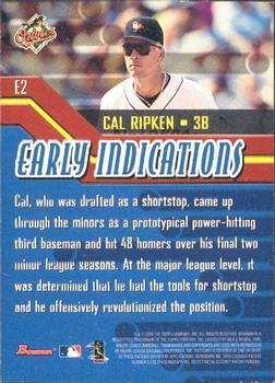 2000 Bowman - Early Indications #E2 Cal Ripken Back