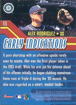 2000 Bowman - Early Indications #E5 Alex Rodriguez Back