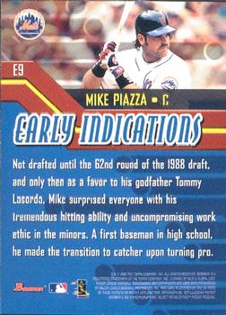 2000 Bowman - Early Indications #E9 Mike Piazza Back