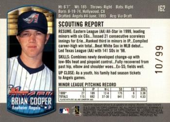 2000 Bowman - Gold #162 Brian Cooper  Back