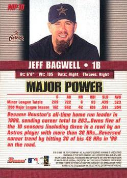 2000 Bowman - Major Power #MP10 Jeff Bagwell Back