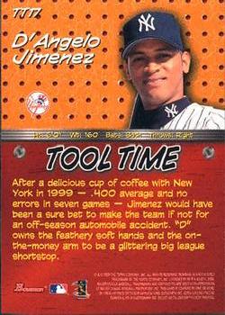 2000 Bowman - Tool Time #TT17 D'Angelo Jimenez  Back