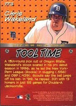2000 Bowman - Tool Time #TT3 Chris Wakeland  Back
