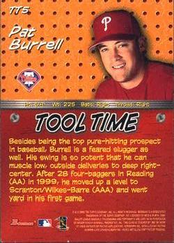 2000 Bowman - Tool Time #TT5 Pat Burrell  Back