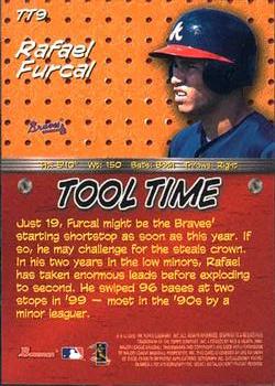 2000 Bowman - Tool Time #TT9 Rafael Furcal  Back