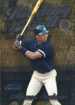 2000 Bowman Chrome - Bidding for the Call #BC5 Alfonso Soriano  Front