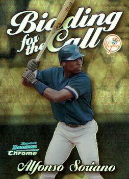 2000 Bowman Chrome - Bidding for the Call Refractors #BC5 Alfonso Soriano  Front