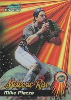 2000 Bowman Chrome - Meteoric Rise Refractors #MR6 Mike Piazza  Front