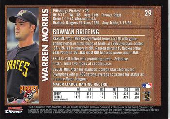 2000 Bowman Chrome - Retro/Future #29 Warren Morris  Back