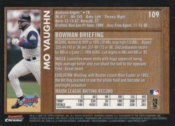 2000 Bowman Chrome - Retro/Future #109 Mo Vaughn  Back