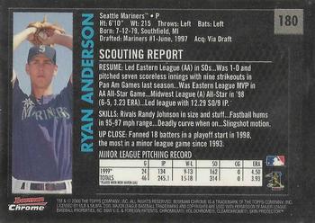 2000 Bowman Chrome - Retro/Future #180 Ryan Anderson  Back