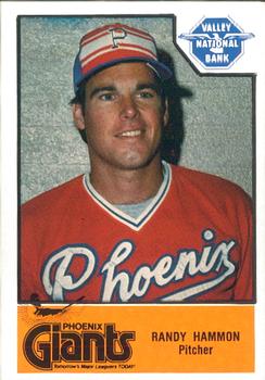1979 Cramer Phoenix Giants #13 Randy Hammon Front