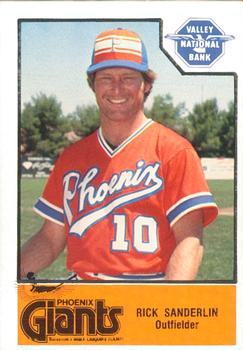 1979 Cramer Phoenix Giants #21 Rick Sanderlin Front