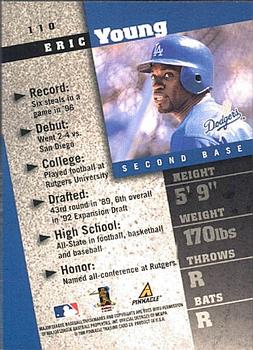 1998 Pinnacle Inside #110 Eric Young Back