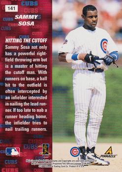 1998 Pinnacle Inside #141 Sammy Sosa Back