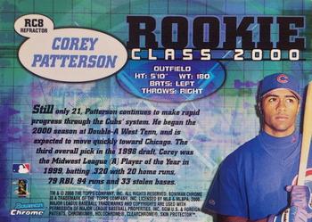 2000 Bowman Chrome - Rookie Class 2000 Refractors #RC8 Corey Patterson  Back