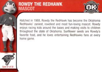2009 MultiAd Oklahoma City RedHawks #31 Rowdy Back