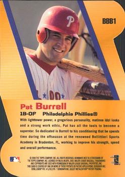 2000 Bowman's Best - Best Bets #BBB1 Pat Burrell  Back